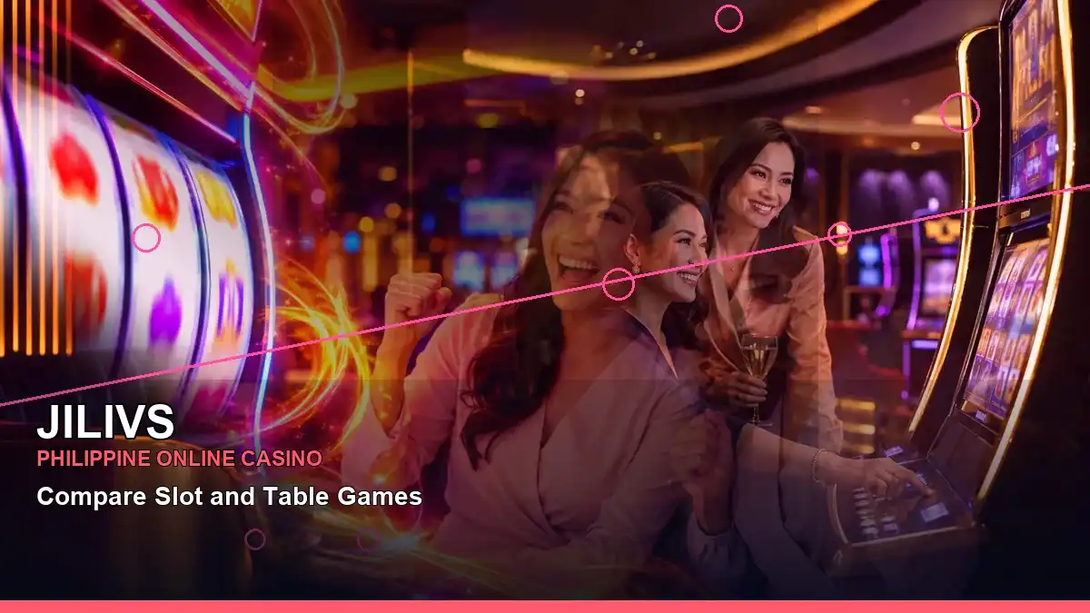 JILIVS party online slot games featuring an adult Filipina casino host with a panoramic reel composition — view 2
