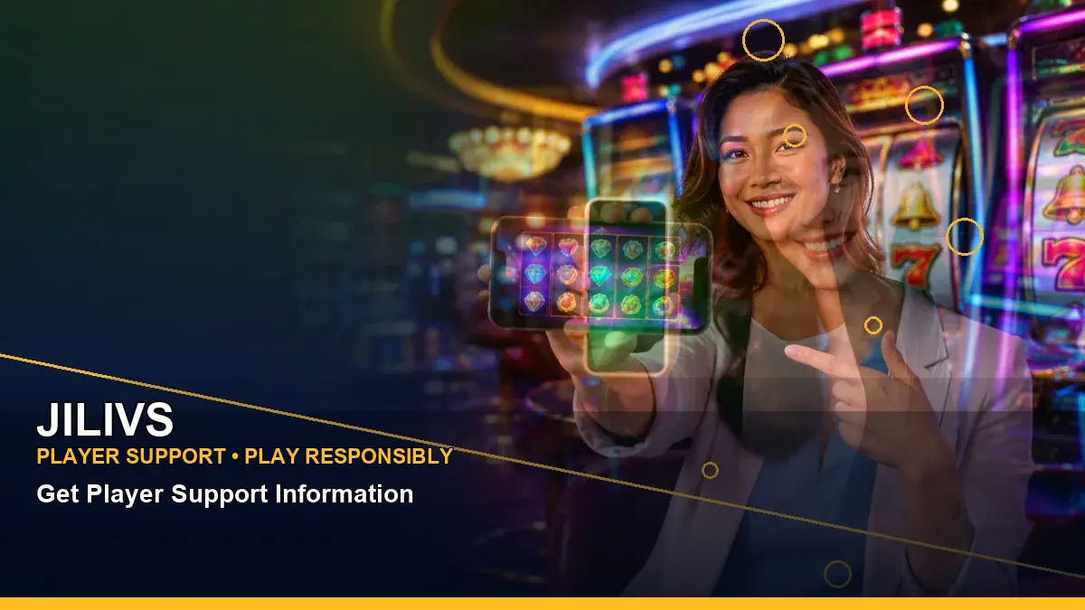 JILIVS gold jackpot slot games featuring an adult Filipina casino host with a wide-action composition